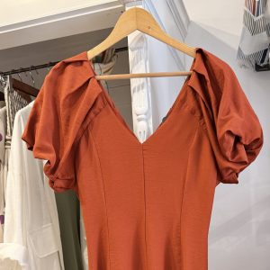 VESTIDO MIDI MANGA GLOBO